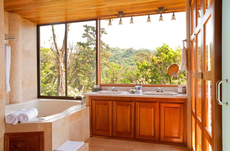 Baño en Hotel Belmar, Monteverde