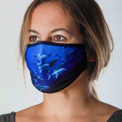 Face mask from the Ocean - Deep Blue