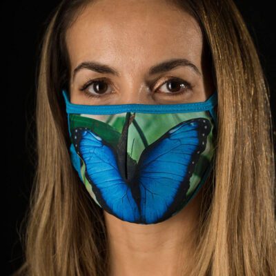 Morpho Butterfly face mask