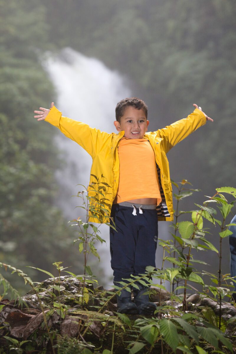 Family portrait at La Paz Waterfall Gardens